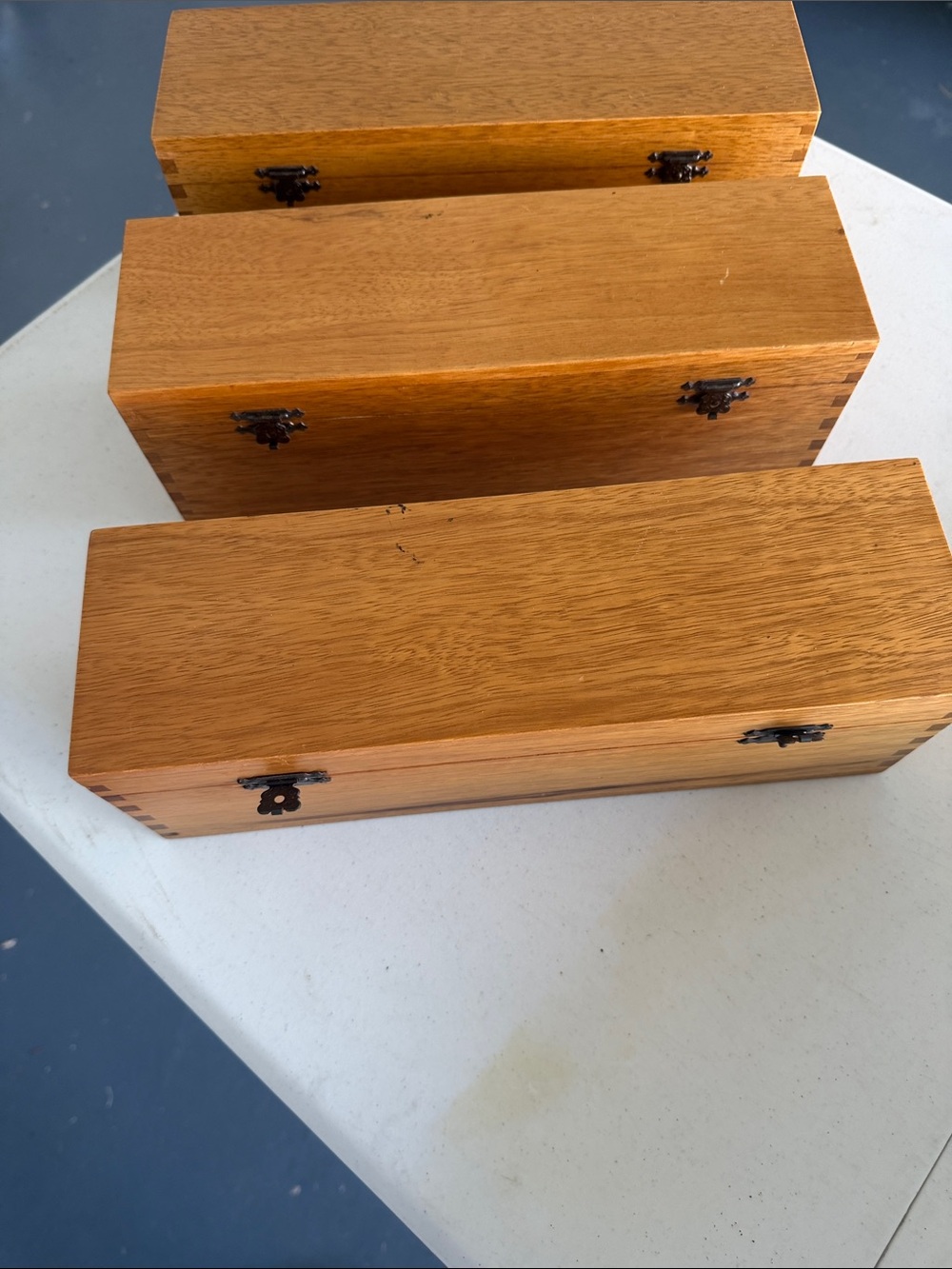 Wooden wine boxes
